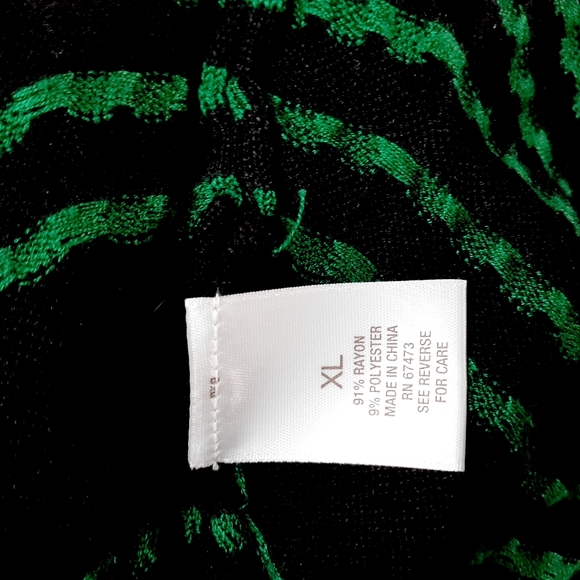 Knited Vintage Green and Black Modest Dress - Picture 6 of 7